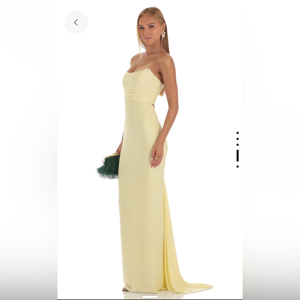 Yellow Knee-Length Ruched Sheath Dress for Cocktail